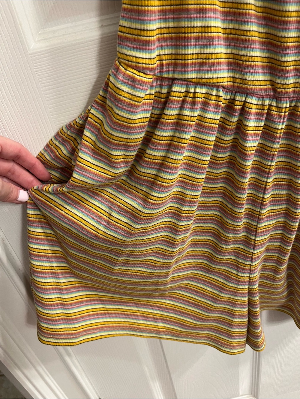Wild Fable Multicolor Ribbed Striped Tank Romper - Picture 4 of 5